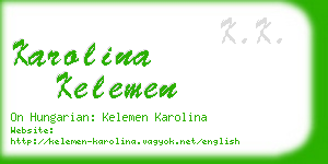 karolina kelemen business card